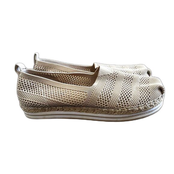 Bobs by Skechers Breeze Bird Song Slip On Espadrilles Tan Woven Size‎ 9 - Picture 1 of 7